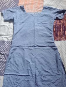 Solid Blue Kurta