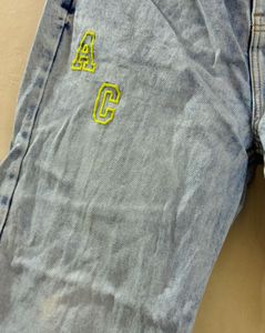 Acid Wash Wide Leg Jeans