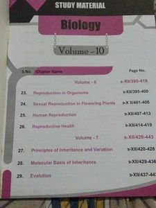 Milestone Biology Study Material - Class 12th