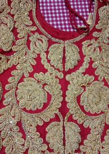 Red Embellished Ethnic Gown