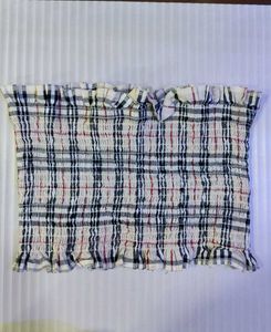 Checked Ruffle Crop Top