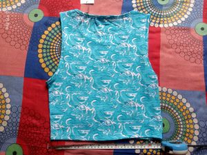 Blue &amp; White Swirl Tank Top