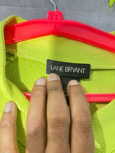 Lime Green Button-Up Cardigan