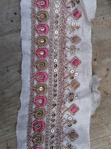 Embroidered Lace Trim with Sequins