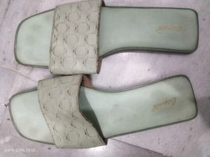 Light Green Slip-On Sandals for women