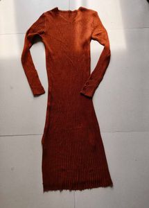 Ribbed Knit Midi Dress