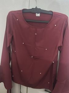 Elegant Pearl Embellished Blouse