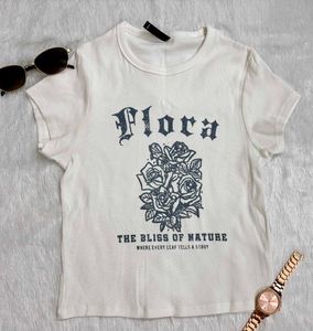 White 'Flora' Graphic T-Shirt