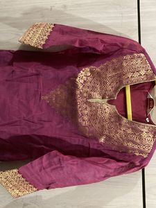BIBA Brand ** Silk Elegant Onion Colour Kurta