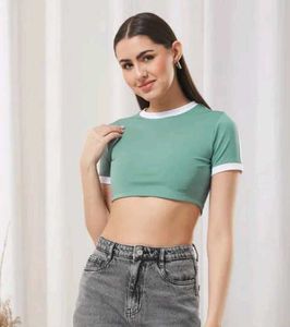 Stylish Green Crop Top