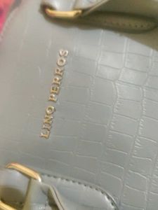 Lino Perros Grey Croc-Embossed Handbag