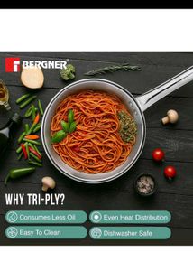 Bergner Fry Pan Triple Steenless Steels