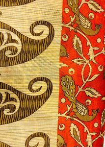 Vibrant Peacock Print Dress Material