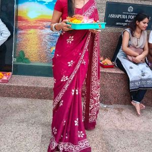 Beautiful Magenta Saree