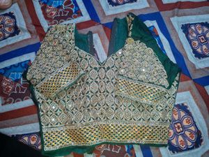 green lehanga choli