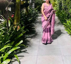 Elegant Brown &amp; Beige Saree with Blouse