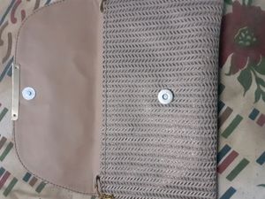 Woven Clutch with Chain Strap