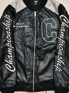FSBN Faux Leather Varsity Jacket