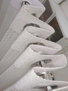 Elegant White Sheer Curtains 4 set