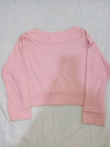 Pink Cropped Cardigan
