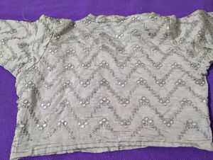 Embellished Grey Blouse