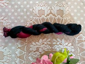 Black & Maroon Dupatta with Embellishments