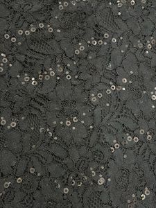 DISCOUNT..!!Black Sequined Lace Tunic Top