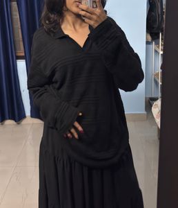 black sweater