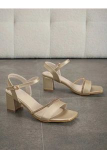 New Sparkling Strappy Block Heels