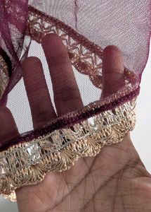 Burgundy Dress with Gold Sequins