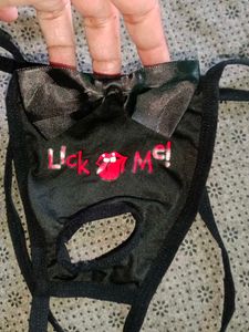 men's unique sexy Lick Me Thong