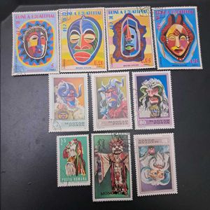 Collection of Masks 10 Different Stamps