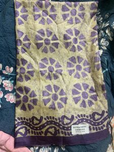 Hand painted blouse &amp; Kashmiri silk saree