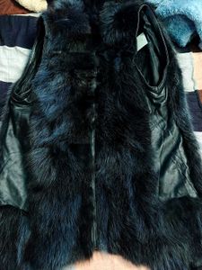 Branded stunning long faux fur jacket