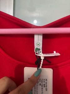 Red Newme Long Sleeve Jumpsuit With