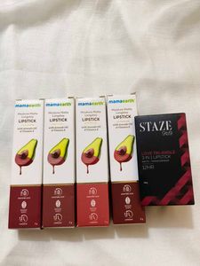 Mamaearth & Staze Lipsticks - Long Lasting Matte