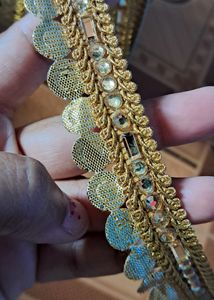 Designer Golden Lace 9meter New