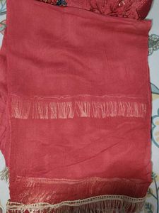 Elegant Maroon Embroidered Unstitched Suit
