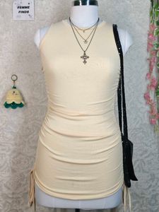 Ruched Side Drawstring Tank Top