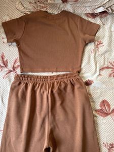 burger bae Cute Brown Co-ord Set