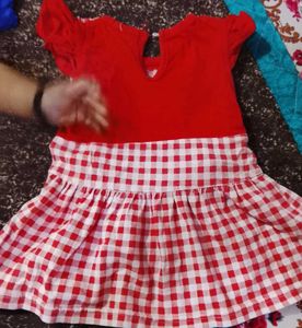 Cute Bunny Red Gingham Dress