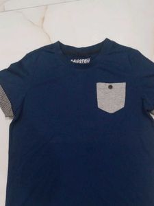 Men's Blue T-Shirt with Pocket
