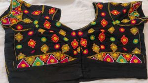 Embroidered Black Blouse