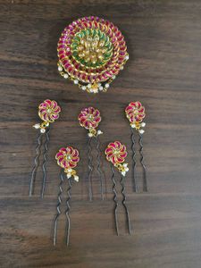 Ethnic Hair Pin & Bun Set