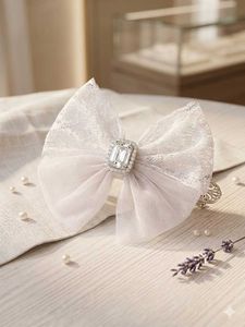 Cute Bow Hair Clips with Rhinestone set of 4