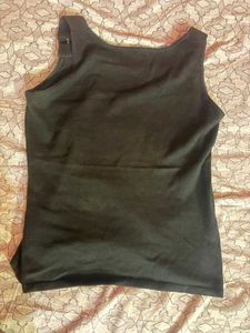 Black Buckle Strap Tank Top