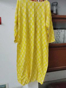 152.Bright Yellow Printed Kurta
