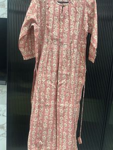 Beautiful Pink Floral Kurta
