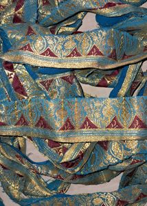 Lace(maroon, gold& cyan)