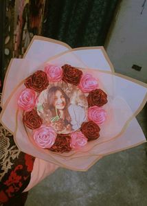 Personalized Photo &amp; Rose bouquet 💐.